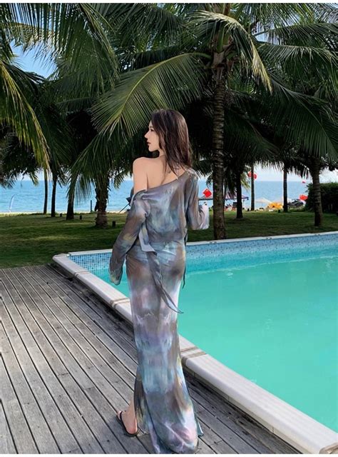 Bikini Swimsuit Women S Split Four Piece Set Sexy Long Skirt Vacation Travel Fashion Beach