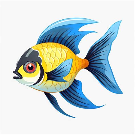 Premium AI Image | Vibrant colors of a colorful fish drawing