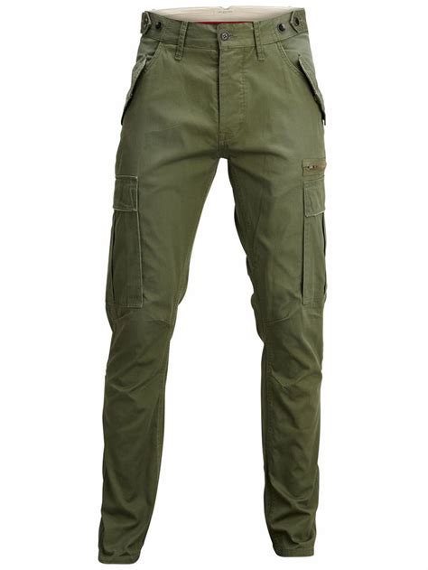 Naples Green Slim Cargo Pants I Olive Green Slim Fit Cargo Pants Men