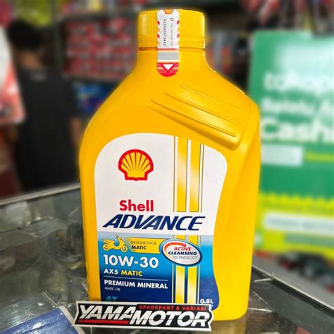 Jual OLI MESIN SHELL ADVANCE 4T AX5 MATIC 10W 30 800 ML Shopee Indonesia