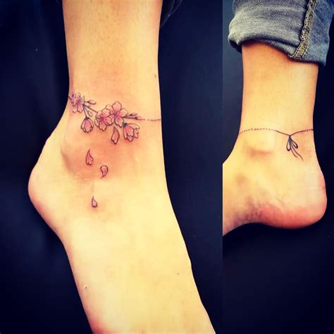 Wrap Around Ankle Tattoos Cute Ankle Tattoos Flower Wrist Tattoos