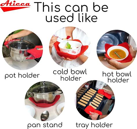 Snapklik Microwave Bowl Cozy Holders For Hot Food Set Of Hot Pads For Bouillon Cups