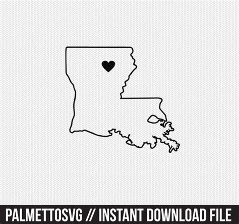 Louisiana Svg Louisiana Outline Svg Louisiana Dxf File Etsy