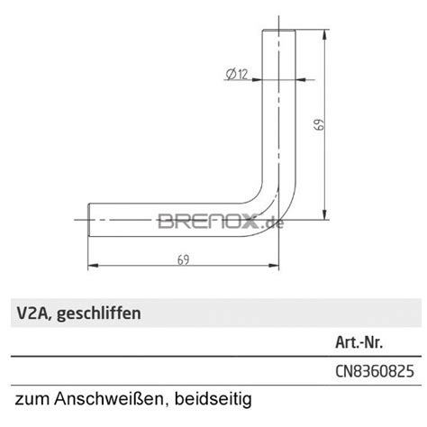 Tr Gerb Gel F R Handlauftr Ger Zum Anschwei En Beidseitig V A E