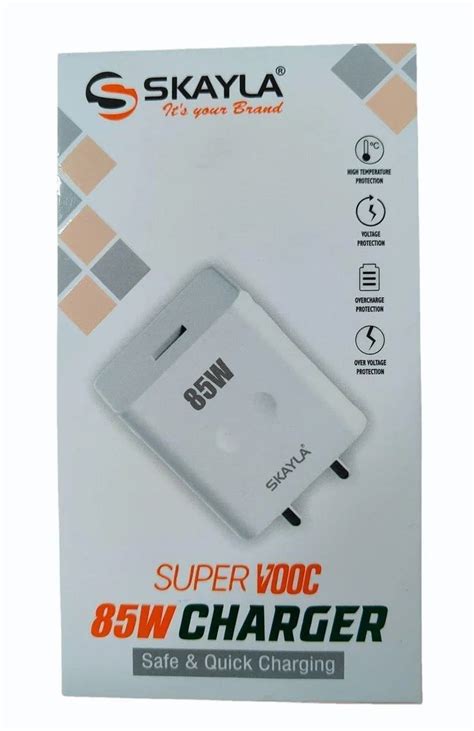 Current 5A 85W Skayla Super VOOC Mobile Charger 1m USB A At Rs 998