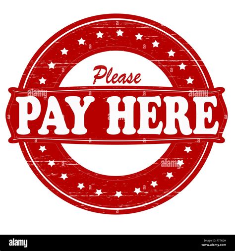 Please Pay Here Stock Vector Image And Art Alamy