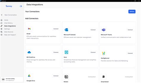 Integrations - Samey App User Guide