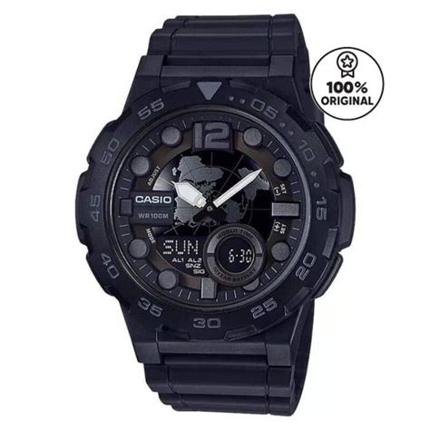 Promo Casio Aeq 100w 1bvdf Jam Tangan Pria Diskon 40 Di Seller