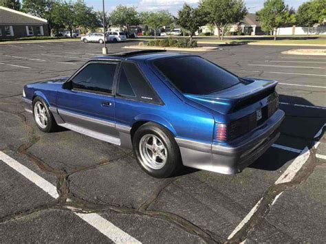 1989 Ford Mustang Hatchback Blue RWD Automatic GT Classic Ford