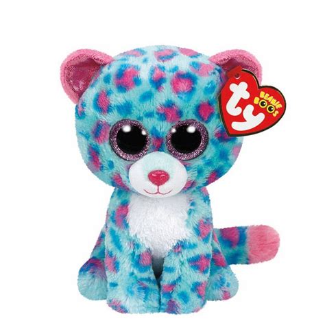 Cp Ty Beanie Boos Sydney The Teal Leopard Glitter Eyes Small 6