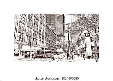 Denver City Colorado Hand Drawn Sketch Stock Vector Royalty Free