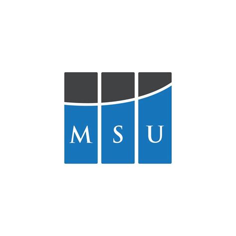 MSU letter logo design on WHITE background. MSU creative initials letter logo concept. MSU ...