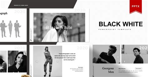 Black White Powerpoint Template 100911 Templatemonster