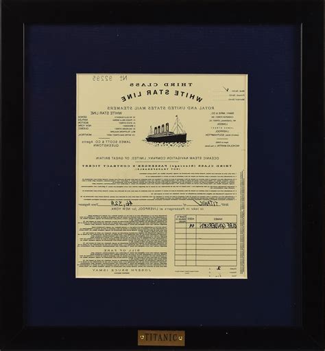 Titanic Ticket Prop | RR Auction