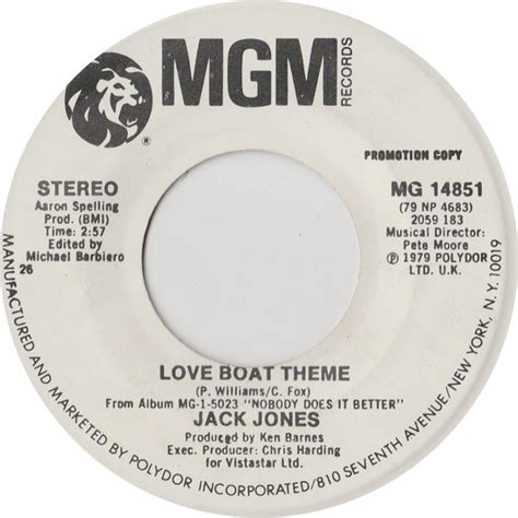 Jack Jones – Love Boat Theme (1979, Vinyl) - Discogs