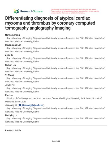 Pdf Differentiating Diagnosis Of Atypical Cardiac Myxoma And Thrombus