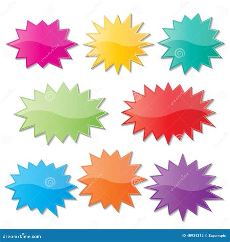 Starburst Speech Bubbles Stock Vector Illustration Of Paper 40939312