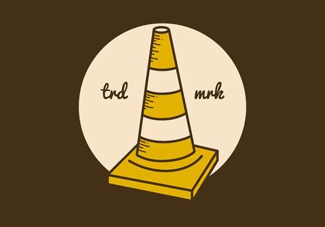 Vintage art illustration of traffic cone 12824124 Vector Art at Vecteezy