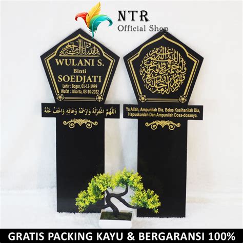 Jual Patokan Tulisan Nama Batu Nisan Tancap Ukir Patok Maesan Makam