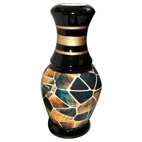 Multicolor Abstract Inch Polished Pine Wood Flower Pot Size