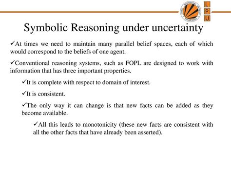 Symbolic Reasoning Under Uncertainty Ppt Download