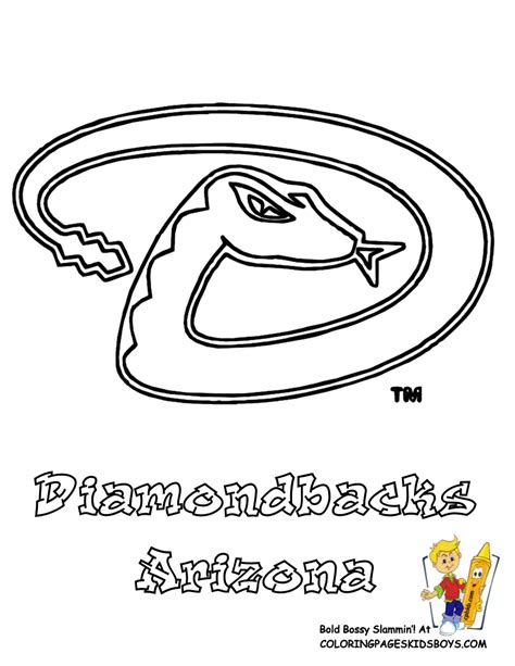 Arizona Diamondbacks Coloring Page Coloring Nation