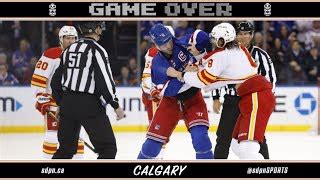 Flames Vs New York Rangers Recap Oct Game Over Calgary By