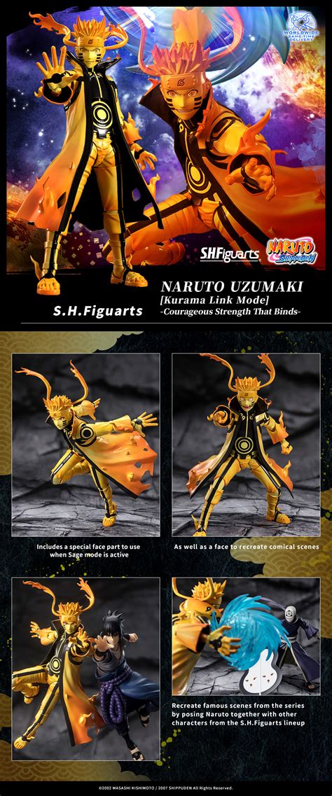 S H Figuarts Naruto Uzumaki Kurama Link Mode Courageous Strength