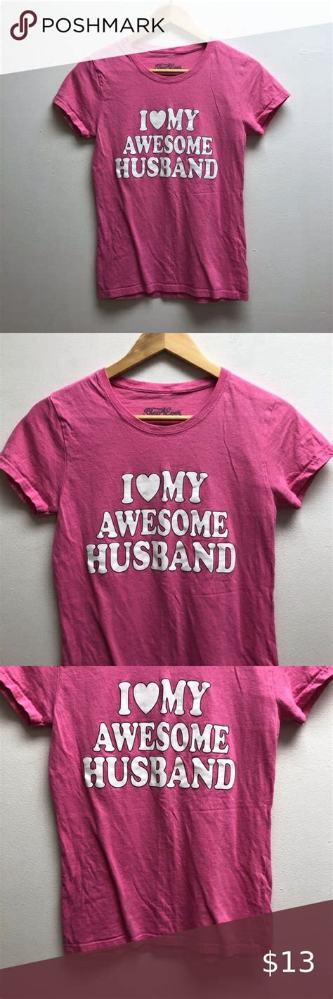 Shop4ever I Love My Awesome Husband” Pink Tee Pink Tee Best Husband