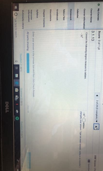 Solved My Courses Score 0 Of 1 Pt 3 1 13 3 Of 24 0 Chegg