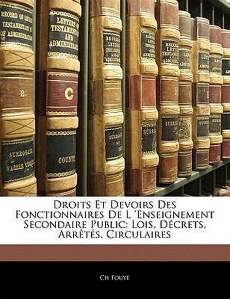 Droits Et Devoirs Des Fonctionnaires De L Enseignement Secondaire