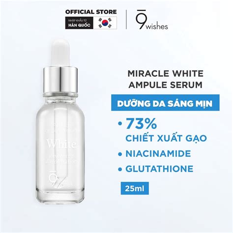 Tinh chất dưỡng trắng da 9 Wishes Miracle White Ampule Serum