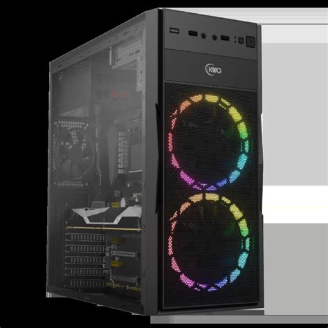 Gabinete Gamer Kwg Vela M Mid Tower Rgb Black Sem Fonte