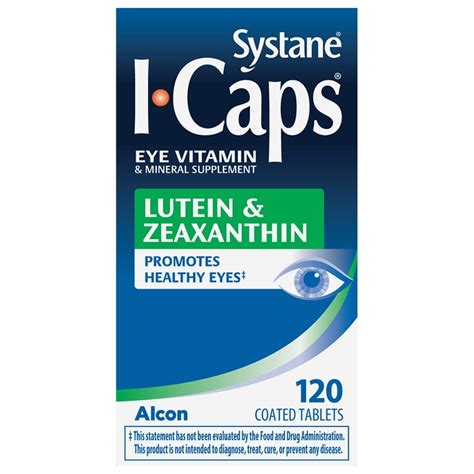 Buy I-Caps Lutein and Zeaxanthin Eye Vitamin Coated Tablets, 120 ct Online at Lowest Price in ...