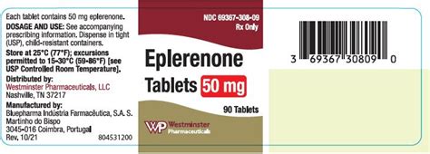 Eplerenone - FDA prescribing information, side effects and uses