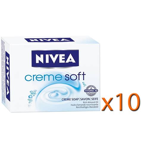 10 X Nivea Seife Creme Soft Je 100g Ph Hautneutral Mit Mandelöl Reinigt Sanft Und Pflegt