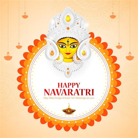 Premium Vector Vector Illustration Of Happy Navratri Wishes Greeting Card