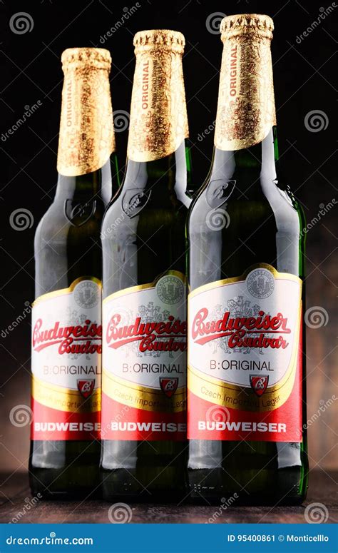 Bottles Of Budweiser Budvar Beer Editorial Photo Image Of Budweiser