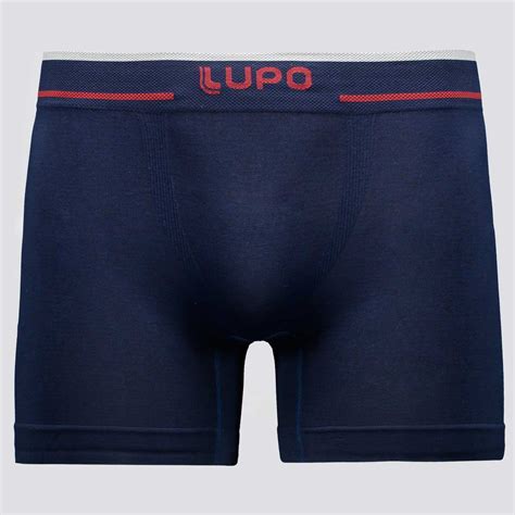 Cueca Boxer Lupo Microfibra Sem Costura Marinho E Vinho Futfanatics