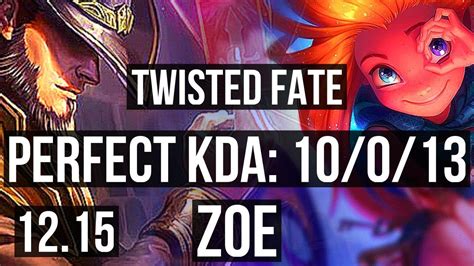 Twisted Fate Vs Zoe Mid Legendary Games Euw Master