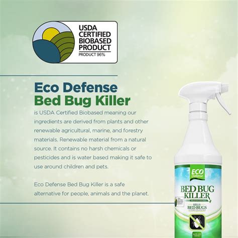 Eco Defense Bed Bug Spray Usda Biobased Bed Bug Killer And Dust Mite