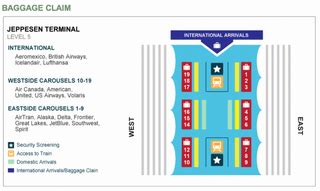 Denver Airport BAGGAGE CLAIM Map by Denver DIA Airport Transportation ...