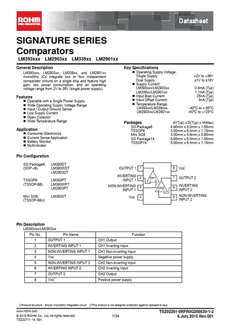 LM393DT Comparators Datasheet Distributor Stock And Price