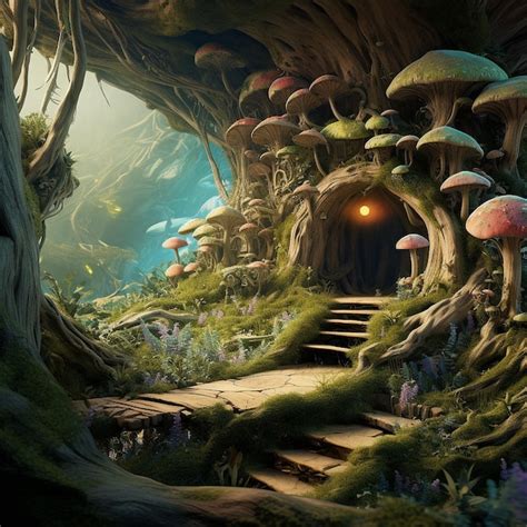 Premium Ai Image A Dreamy Fairy Forest