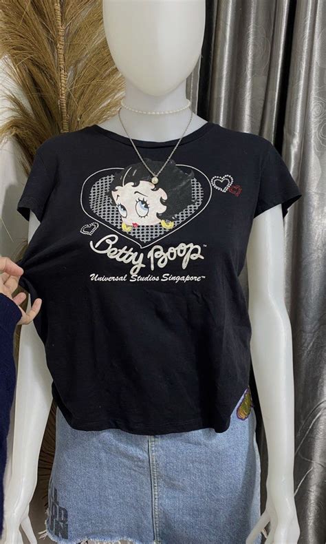 Betty Boop Universal Studio Singapore Tee Fesyen Wanita Pakaian