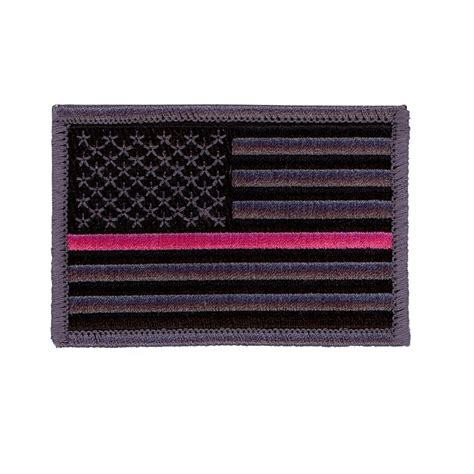 Subdued Pink Line American Flag Hook And Loop Patch Thin Blue Line Usa