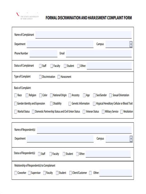 Free 9 Harassment Complaint Forms In Pdf Ms Word