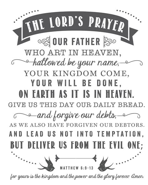 Lords Prayer Printable