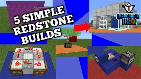 5 Simple Redstone Builds For Noobs Youtube