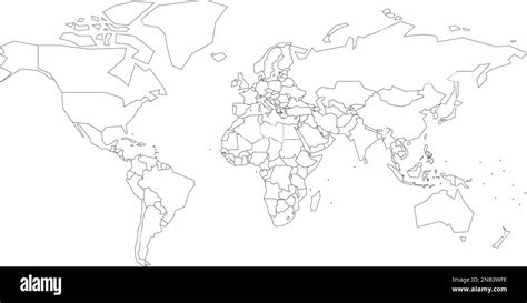 Political map of World with dots instead of small states. Blank map for ...